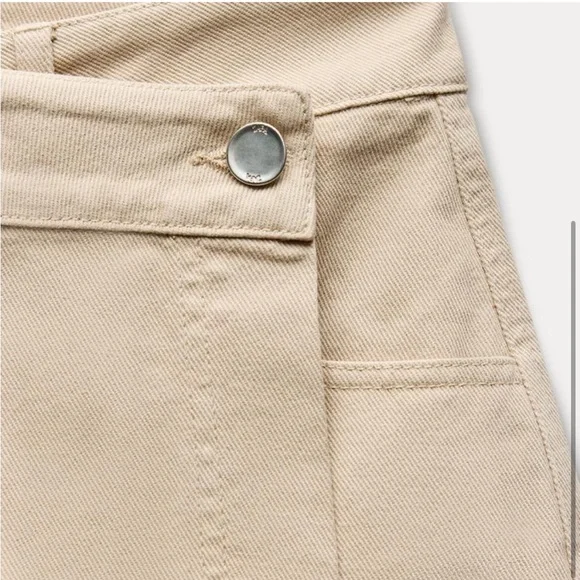 Zara Denim Wrap Skort - Picture 3 of 4